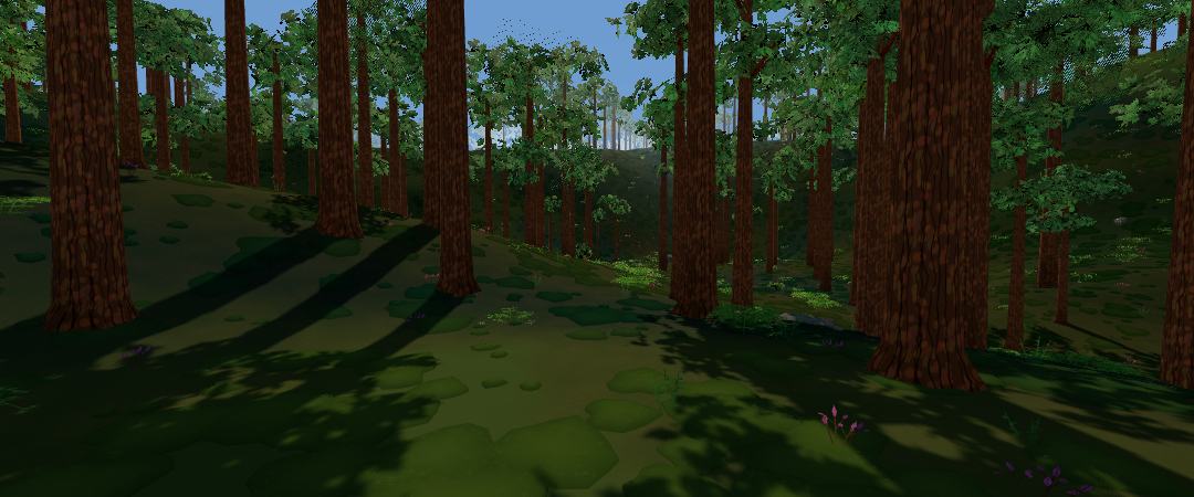 Pine forest with needle litter